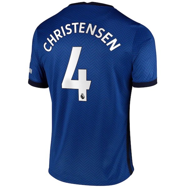 Camiseta Chelsea NO.4 Christensen Primera Equipación 2020-2021 Azul